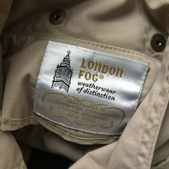London Fog Vintage Neutral Tan Short Hooded Lightweight Utility Jacket M - Picture 8 of 8